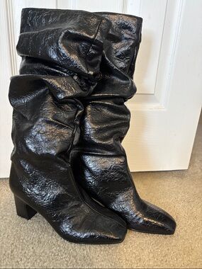 Steve Madden Black Slouchy Mid-Calf Women's Boots